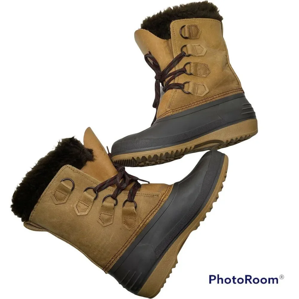 Sorel Badger Waterproof Winter Boots Tan/Brown Size 6